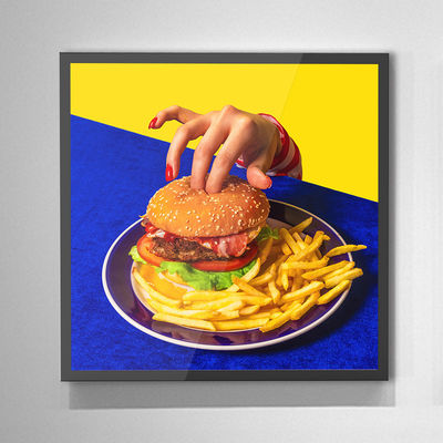 সুপারমার্কেটের জন্য 22 ইঞ্চি হাই ডেফিনিশন স্কয়ার স্ক্রিন এলসিডি ডিজিটাল সাইনেজ বিজ্ঞাপন মনিটর