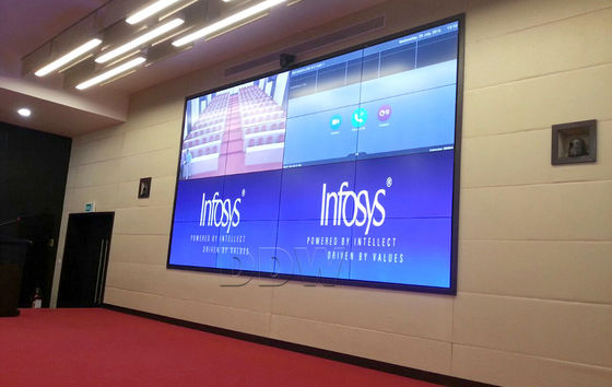 55 ইঞ্চি বাঁকা ভিডিও প্রাচীর এলজি 1920x1080 উচ্চ রেজোলিউশন 3.5 মিমি সিমलेस বেজেল বাঁকা টিভি 500nits DDW-LW550HN11