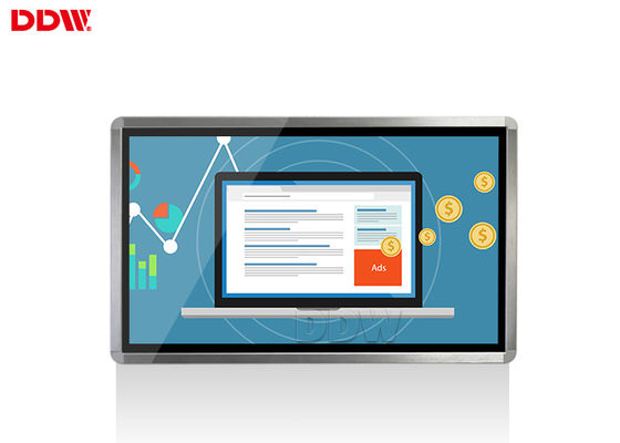 FHD ইন্ডোর লিফট ওয়াল মাউন্ট বিজ্ঞাপন প্রদর্শন টাচ স্ক্রিন উচ্চ উজ্জ্বলতা