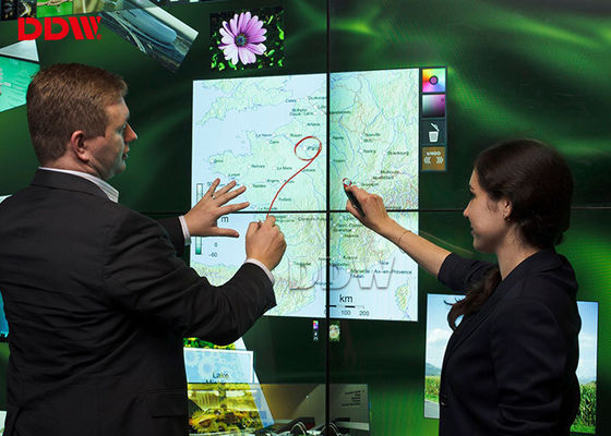 1.7 মিমি মাল্টি স্ক্রিন প্রদর্শন ওয়াল, মোশন সেন্সর সহ 700 নিটস টাচ স্ক্রিন ভিডিওওয়াল all