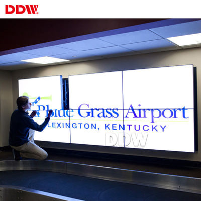 বাণিজ্যিক 55 ইন্টারেক্টিভ ভিডিও ওয়াল টাচ স্ক্রিন 500 নিট ব্রাইটনেস ডিপি আউট 2 এইচডিএমআই ইনপুট