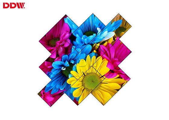 বিতরণ বাক্সের সাথে আল্ট্রা হাই ডেফিনিশন অনিয়মিত ভিডিও ওয়াল সংযুক্ত