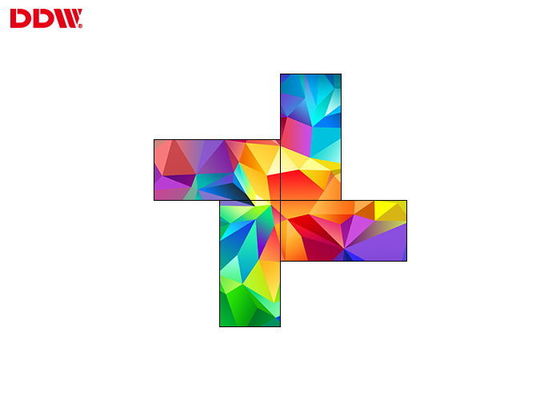 উচ্চ রেজোলিউশন অনিয়মিত ভিডিও ওয়াল / 4 স্ক্রিন শৈল্পিক ভিডিও ওয়াল