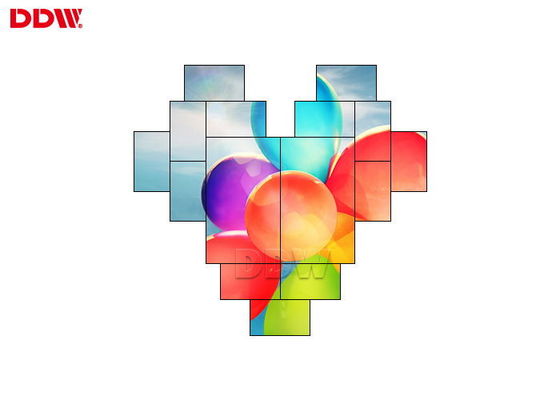 হার্ট শেপ আর্কিটেকচারাল ভিডিও ওয়াল / ইন্টারেক্টিভ টাচ স্ক্রিন ভিডিও ওয়াল